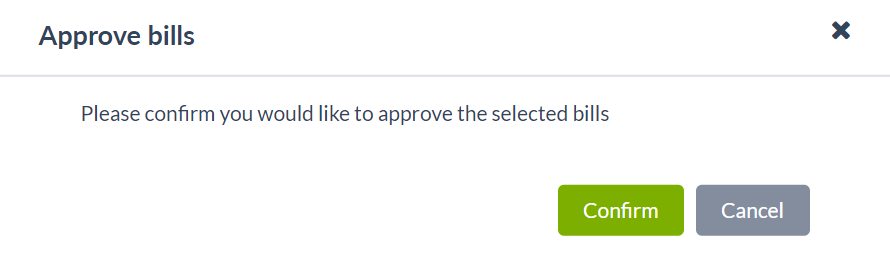 Approval bills