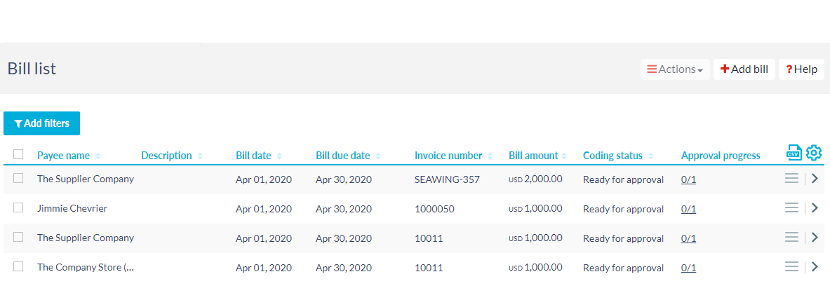 Pending my approval screen