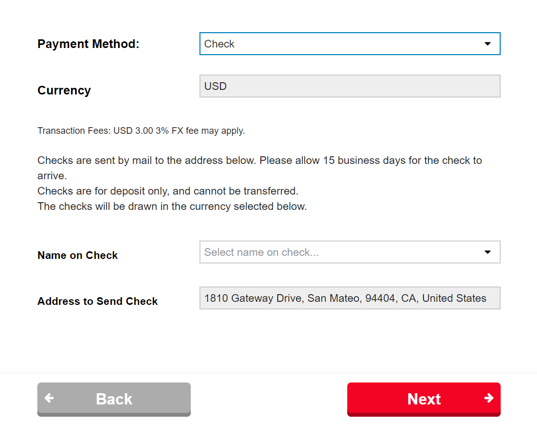 Payment Method in the Supplier Hub
